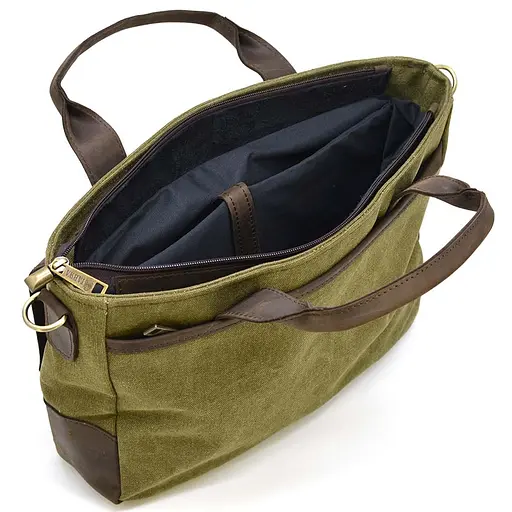 Чоловіча шкіряна сумка TARWA 36х27х10 см sum0026083 - фото 2