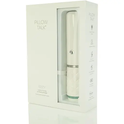 Розкішний вібратор-пульсатор Pillow Talk з присоскою - Feisty Thrusting Vibrator Teal - фото 8