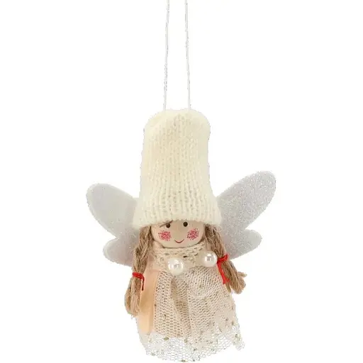 Украшение-подвеска Chomik Фея 6 см красно-бежевая 4 шт. (TIA0133) - фото 3