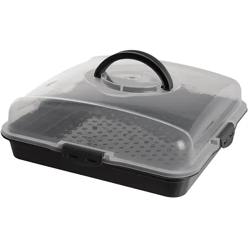 Тортівниця Violet House 0036 Каризма Antrasit квадратна 13х38х38 см (0036 Каризма Antrasit квадратная с/к)