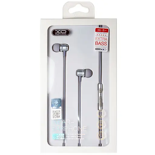 Навушники XO EP6 metal mic White - фото 3