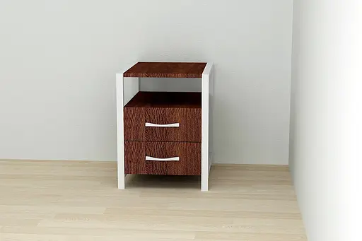 Тумба універсальна Ferrum-decor Вів'єн 2/2 50x41x40 білий ДСП Венге 16мм (FRD-106181) - фото 3