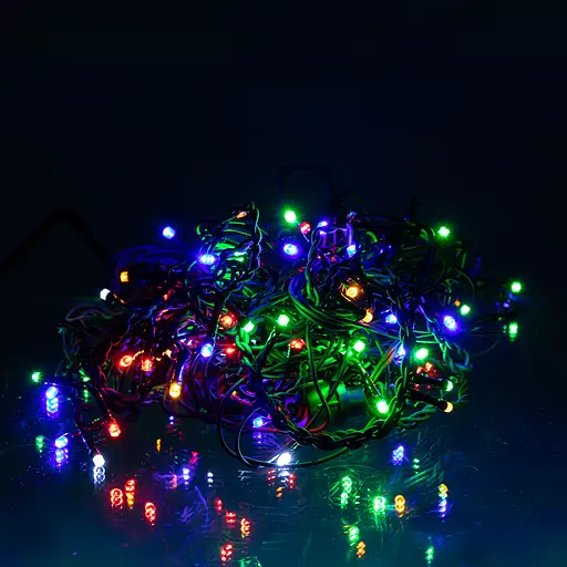 Новорічна гірлянда вулична Бахрома GarlandoPro 6 м 105 LED чорний провід мультиколор 6МBML