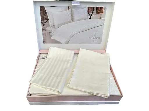 Постільна білизна Pearl Linens Ecru Сатин-Бамбук Maison D'or pbe0051915 - фото 3