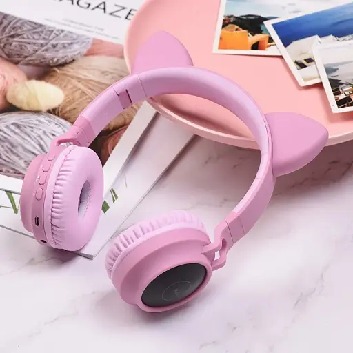 Гарнітура Hoco Bluetooth Stereo W27 Cat Ear pink - фото 4