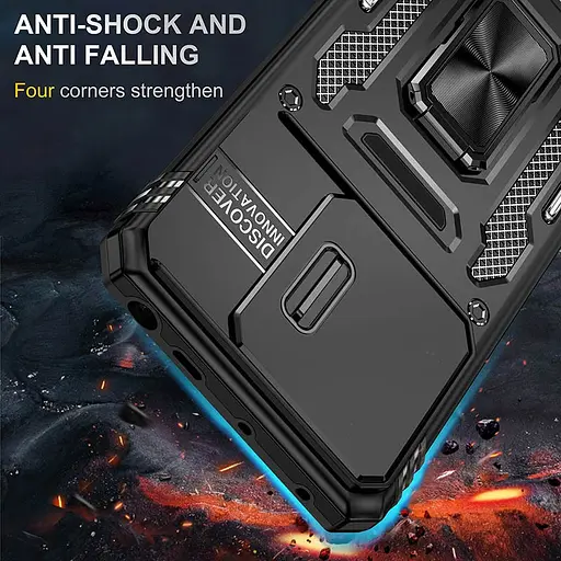 Чохол Epik ударостійкий Camshield Army Ring для Xiaomi Redmi Note 13 Pro 4G/14s/Poco M6 Pro 4G Чорний/Black - фото 6