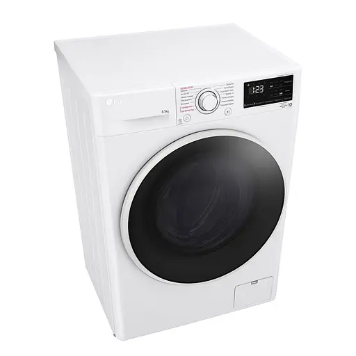 Стиральная машина LG фронтальная 85 кг 1200 A+++ 48 см дисплей пара инвертор белый - фото 7
