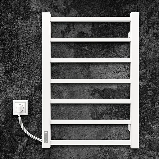 Електрична рушникосушарка Kosser Лофт 700x500 EL тайм. білий ДЛФ01ELW, Білий матовий, Ліве - фото 2