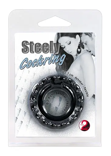 Эрекционное кольцо You2Toys Steely Cockring 3.7 см черный - фото 5