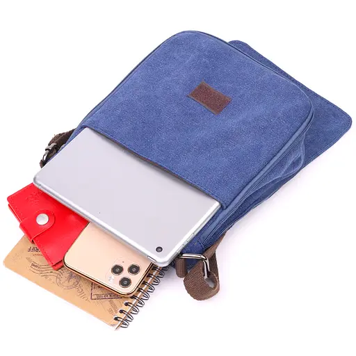 Цікава чоловіча сумка з текстилю 19х14х2 см Vintage 19х14х2 см sum0021454 - фото 15