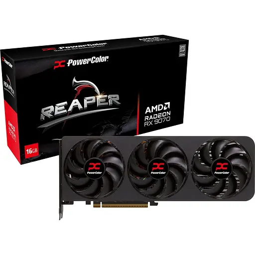 Відеокарта PowerColor Reaper AMD Radeon RX 9070 16GB GDDR6 (RX9070 16G-A) UA [146327]
