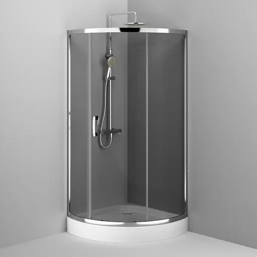 Душевая кабина Am.Pm Like 90x90 см без поддона хром W83UG-315-090CG, универсальная, прозрачная, хром - фото 5