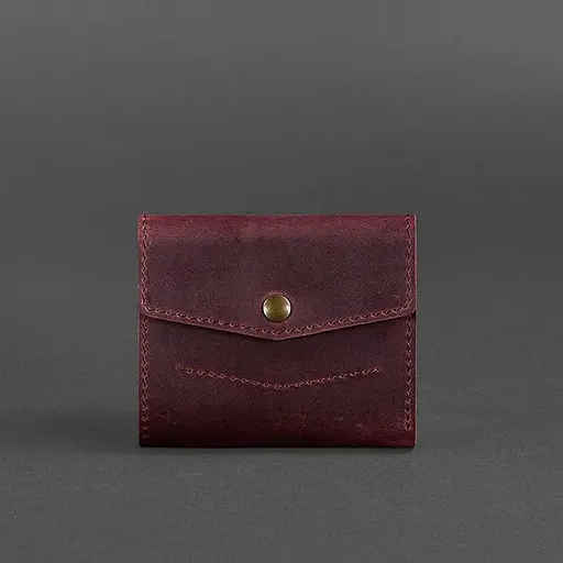 Женский кожаный кошелек 2.1 бордовый Crazy Horse - фото 7