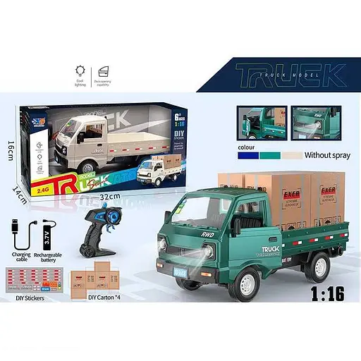 Машина вантажівка на радіокеруванні, акумулятор, світлові ефекти, 3688G146A (В асортименті) - фото 2