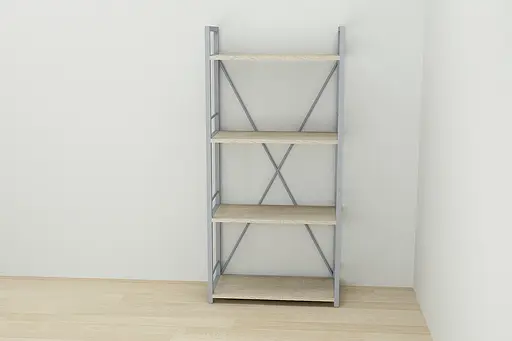 Этажерка 4/60 Ferrum-decor Серии Коннект 120x60x28 серый ДСП Дуб Сонома 16мм (FRD-104251) - фото 5