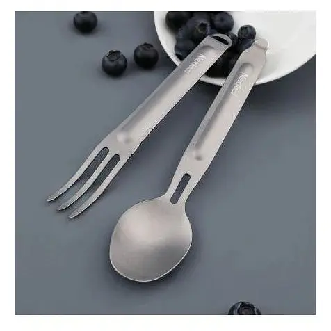 Туристичний набір Nextool титанові Chigo виделка + ложка  - фото 2