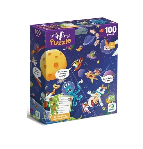Пазл Шукай та знаходь "Шалений космос" 300668 DoDo, 100 деталей, 33х47 см, в коробці (4823115911025) - фото 1