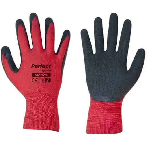Рукавички захисні Bradas PERFECT GRIP RED латекс розмір 10 RWPGRD10 - фото 1
