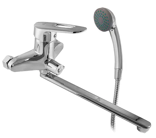 F22007 Змішувач для ванни довгий гусак Ø40 Frap 1/10 Хром - фото 1