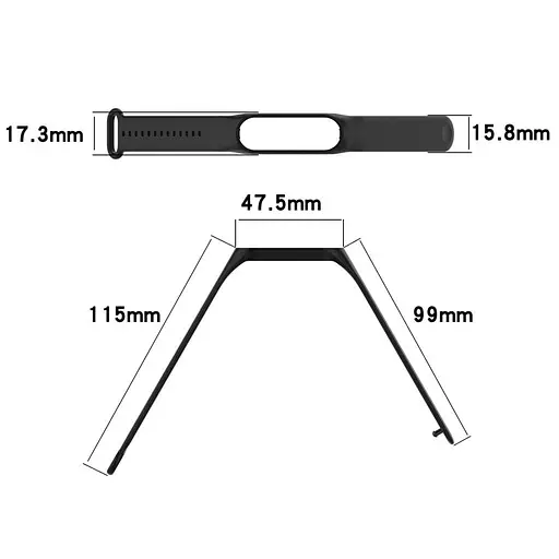 Силиконовый ремешок для Xiaomi Mi Band 7/6/5 Черный/Black - фото 3