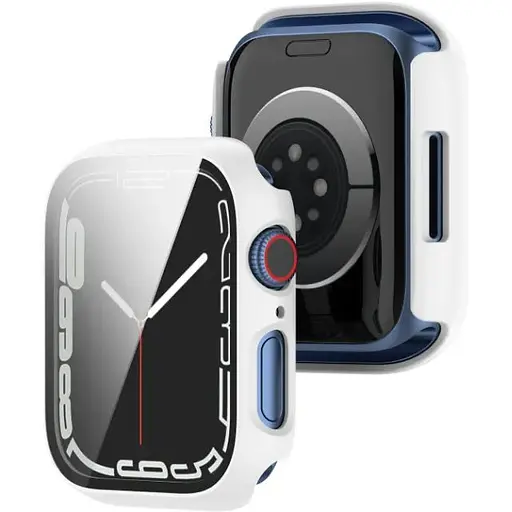 Чехол-накладка DK Пластик Soft-Touch Glass Full Cover для Apple Watch 45mm (white) - фото 3