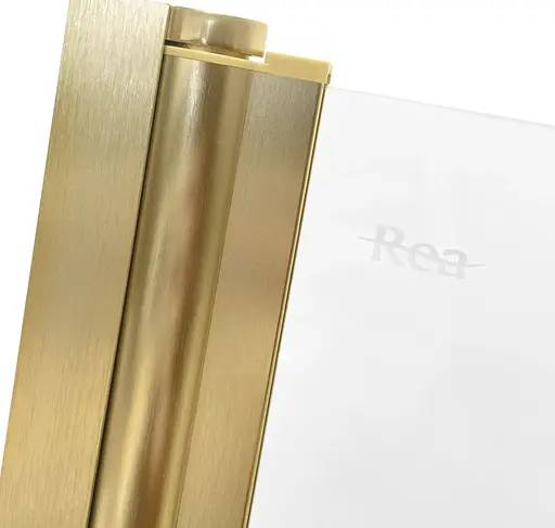 Шторка для ванни Rea Agat-2 80 brushed gold складана REA-W2500, Універсальна, прозорий, золотий - фото 5