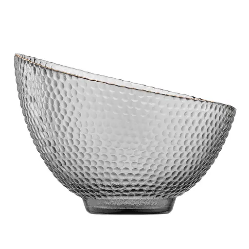 Салатник стеклянный Ardesto 22 см Commelina Серый AR5019 - фото 3