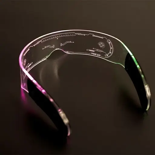 Окуляри неонові в стилі Кіберпанк LED підсвічування - фото 3