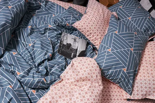 Комплект постільної білизни Moon&Star Бязь Gold Люкс Petroleum сімейний 143х210х2 наволочки 2х70х70 - фото 6