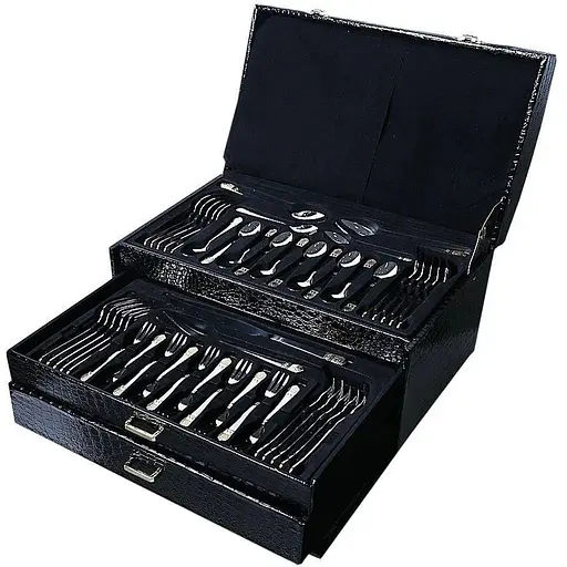 Набор столовых приборов Zepter Z-606 Версаче на 12 в подарочном чемодане 86 предметов - фото 1