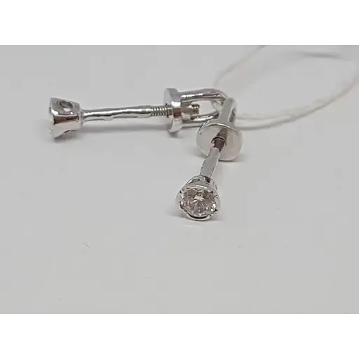 Золоті сережки-пуссети Гаразд з фіанітами. 3531639Б - фото 3