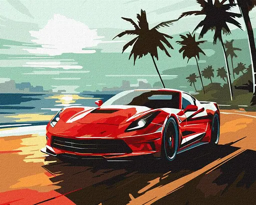 Набор для росписи по номерам Поездка побережьем, 40x50 см, КНО2786