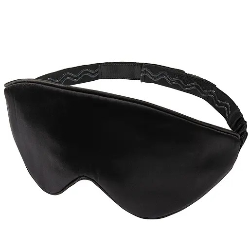 Маска для сну шовкова Чумацький Шлях 3.1 з нековзкою резинкою в Подарунковій упаковці Чорний (1157-02)