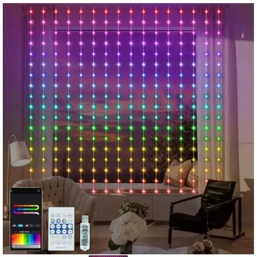 Умная гирлянда-штора Sun Lamp Smart 3x3 м RGB с управлением Bluetooth