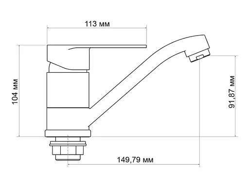 Смеситель для кухни Lidz Tani 003M, Chrome (k40) LDTAN003MCRM44969 - фото 4