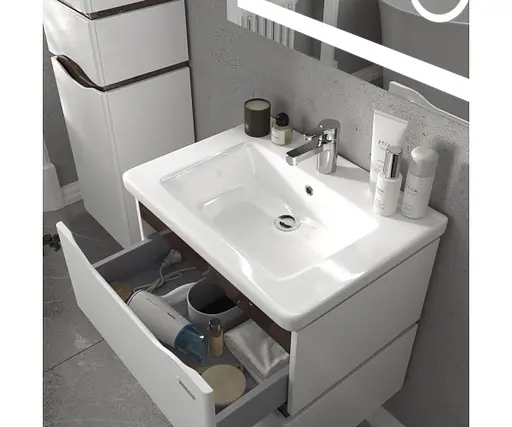 Тумба підвісна Sanwerk Алесса Air 60 венге з умивальником Space Line (MV0000876) Венге - фото 3