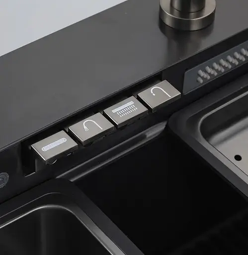 Кухонная мойка Gappo GS7547-19 + смеситель + сифон + колландер + дозатор + омыватель стаканов - фото 9