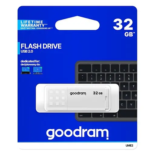 Флеш-драйв GOODRAM UME2 32GB Білий UME2-0320W0R11 - фото 3