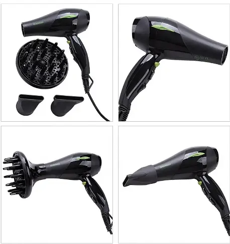 Фен для сушіння та укладання волосся Gemei GM-150 з дифузором - фото 6