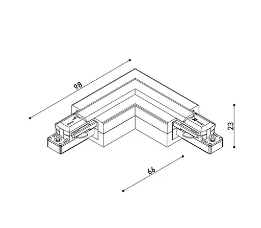Соединение угловое 90° правое, белое KLOODI KDTR3-363 R WH - фото 2