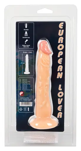 Фалоімітатор European Lover Small 17 см тілесний - фото 4