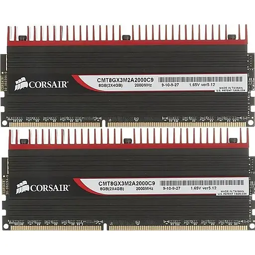 Оперативна пам'ять Corsair CMT8GX3M2A2000C9 Dominator GT 8GB (2x4GB) DDR3 2000 Mhz CL9 XMP Desktop Memory Kit Б/В