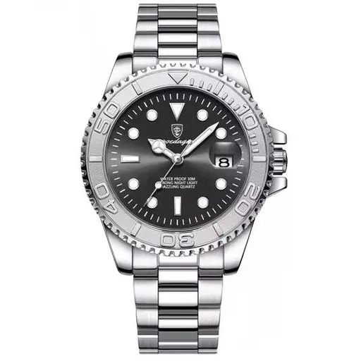 Чоловічий наручний годинник Poedagar Pilot (Сріблястий)