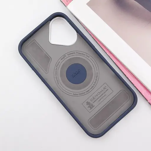 Чохол SGP PC+Leather with MagSafe для Apple iPhone 16, 6.1 Blue - фото 3