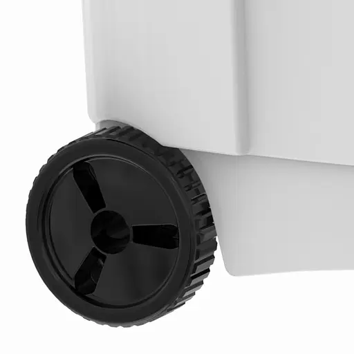 Бак для мусора с крышкой и колесиками Bidone 40x60x84h, 100 л светло-серый - фото 5