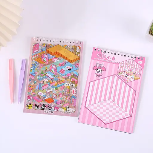 Набір 3D наліпок 2в1 румбокс Куромі 4 шт. 32 сторінки різні кольори (25-358) - фото 3