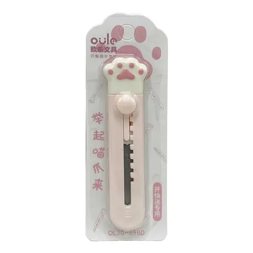 Ніж канцелярський у блістері Лапка, 9.5 см, 8480 (В асортименті)