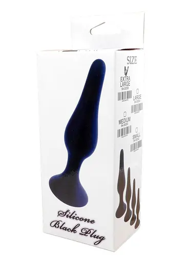 Анальна пробка Boss Silicone Plug Small 10 см (чорний) - фото 5