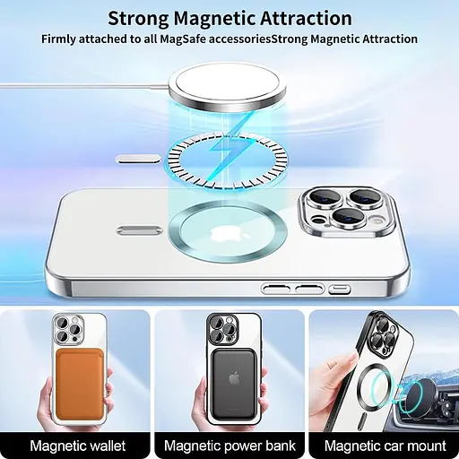Прозорий магнітний чохол Keteen для iPhone 15 Pro з MagSafe, чохол для мобільного телефону для iPhone 15 Pro - фото 4