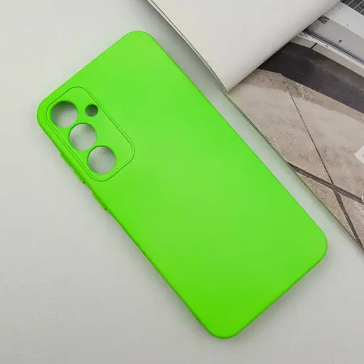 Чохол TPU Getman Liquid Silk Full Camera для Samsung Galaxy S23 FE Салатовий / Neon Green - фото 2